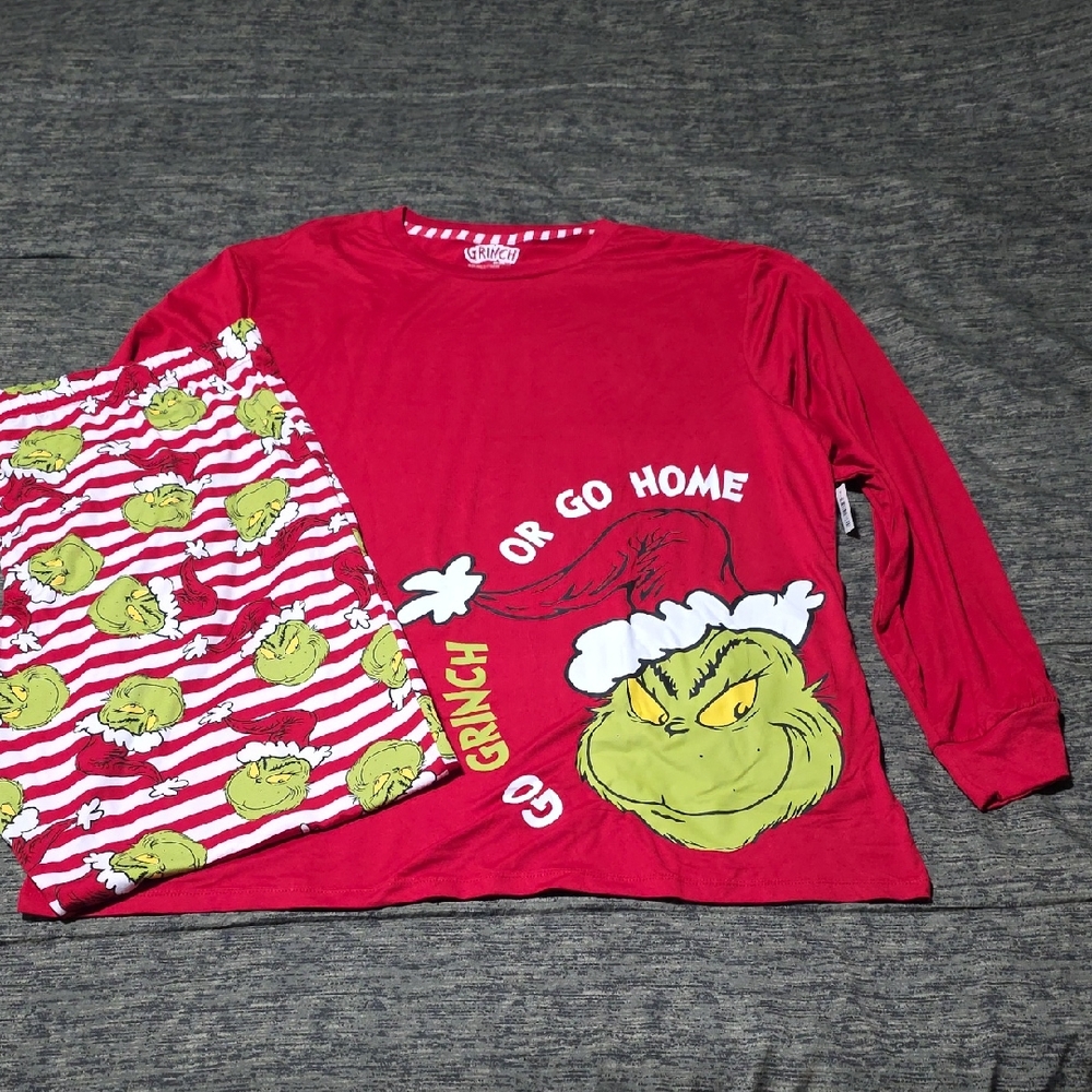 NWT Dr. Seuss Grinch Men's Pajama Set size XL